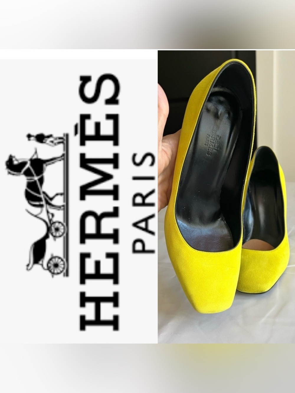 Hermés 💛✨ suede Pumps Yellow ✨💛Sz6.5